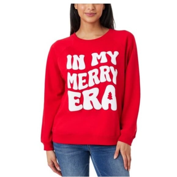 Juniors WALLFOWER "in My MERRY Era" Sweatshirt Size M 1X 3X Christmas Taylor NWT - Picture 1 of 3